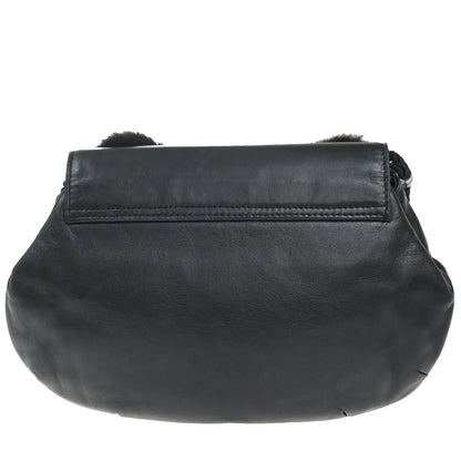 Fendi Vintage shoulderbag Leather, Black, Leather, Shoulder Bag