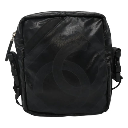 Chanel Sport Line Messenger Coated Canvas, Black, Canvas, Shoulder Bag