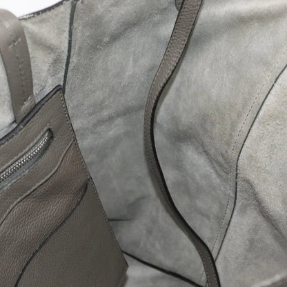 Celine Phantom Cabas Tote Leather, Gray, Leather, Tote Bag
