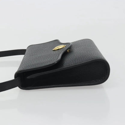 Christian Dior Vintage CD Flap Leather, Black, Leather, Shoulder Bag