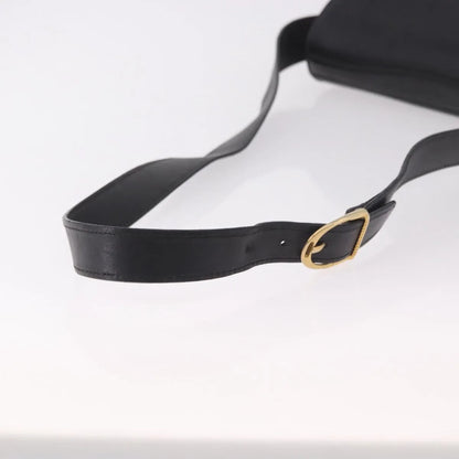 Gucci Vintage Leather, Black, Leather, Shoulder Bag