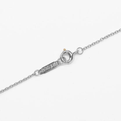 Tiffany & Co. Oval Key Pendant Platinum and Diamonds, Silver, Platinum, Necklace