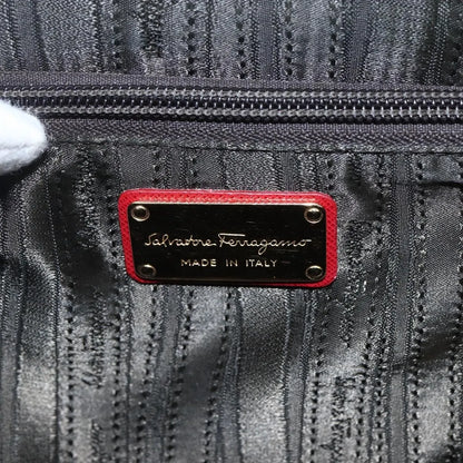 Salvatore Ferragamo Gancini Leather, Red, Leather, Handbag