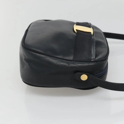 Salvatore Ferragamo Vara Bow camera Leather, Navy, Leather, Shoulder Bag