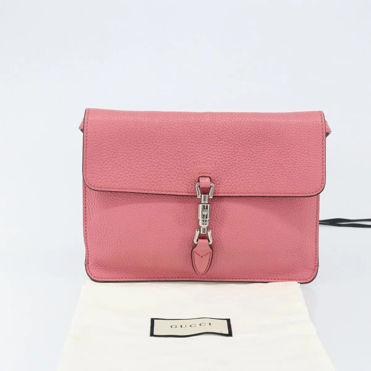 Gucci Jackie Soft Convertible Clutch Leather, Pink, Leather, Handbag