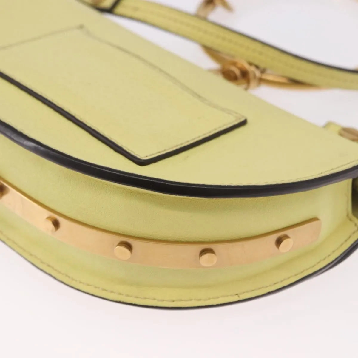 Chloe Nile Leather, Yellow, Leather, Handbag