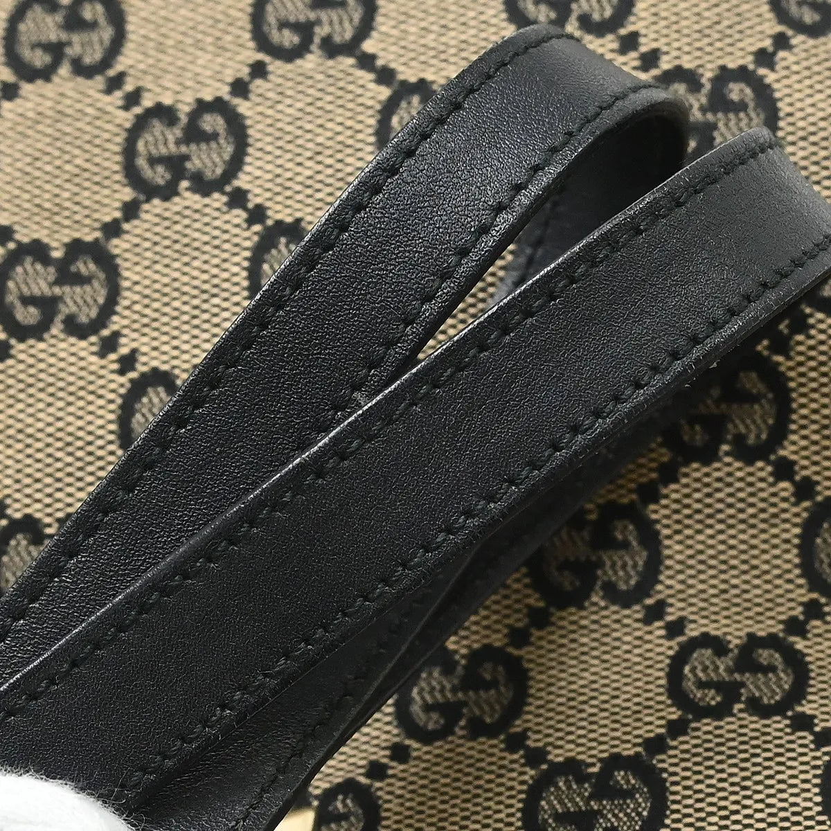 Gucci Vintage Bucket Shopping Tote GG Canvas, Beige, Canvas, Tote Bag