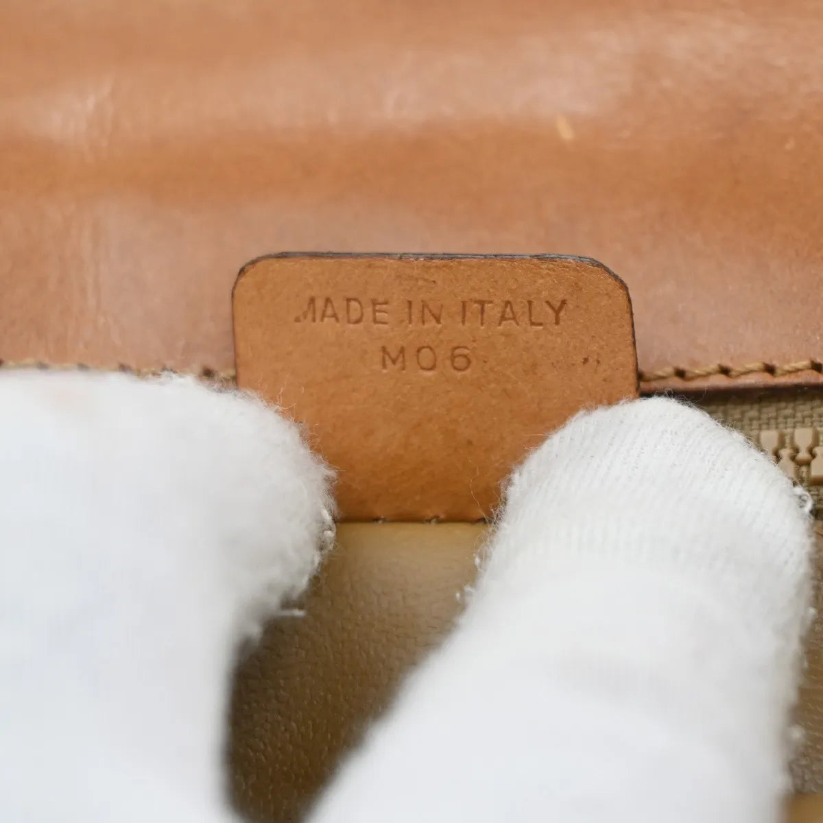 Celine Vintage Macadam Canvas and Leather, Beige, Canvas, Handbag