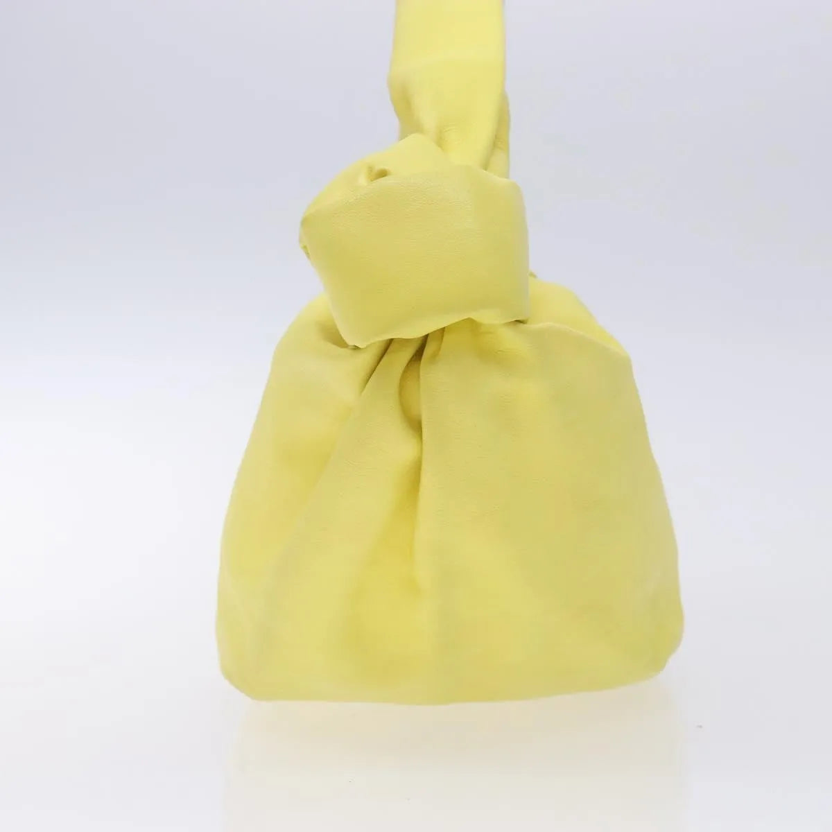 Bottega Veneta Double Knot Hobo Leather, Yellow, Leather, Handbag