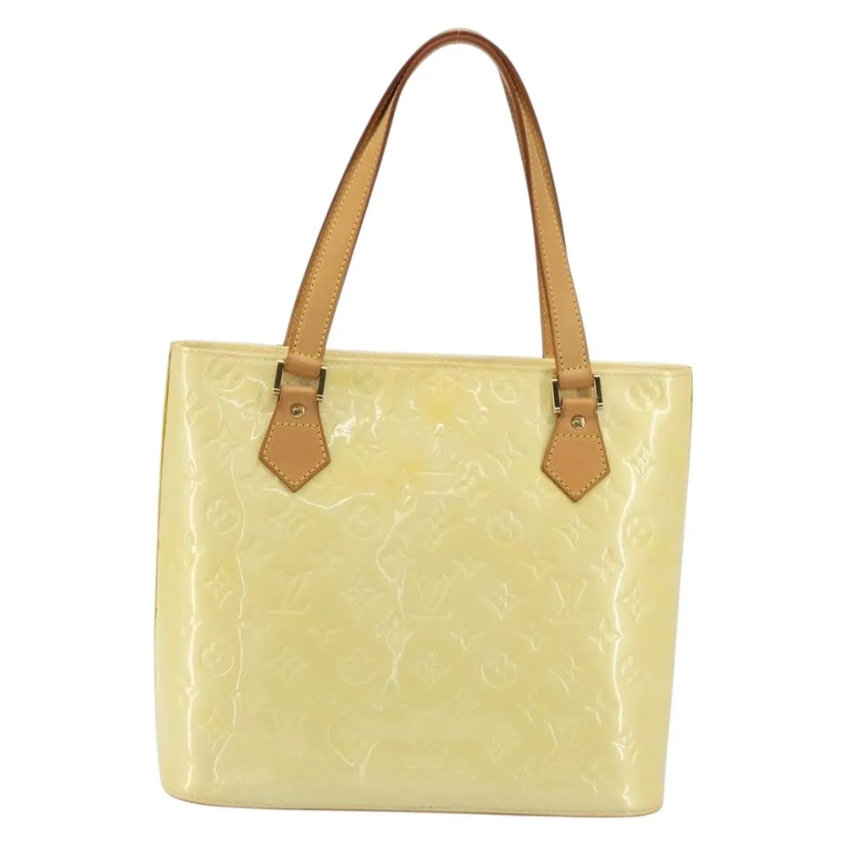 Louis Vuitton Houston Monogram Vernis, Beige, Patent Leather, Tote Bag