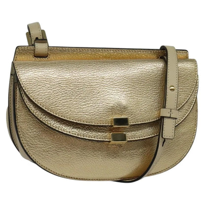 Chloe Georgia Leather, Gold, Leather, Shoulder Bag