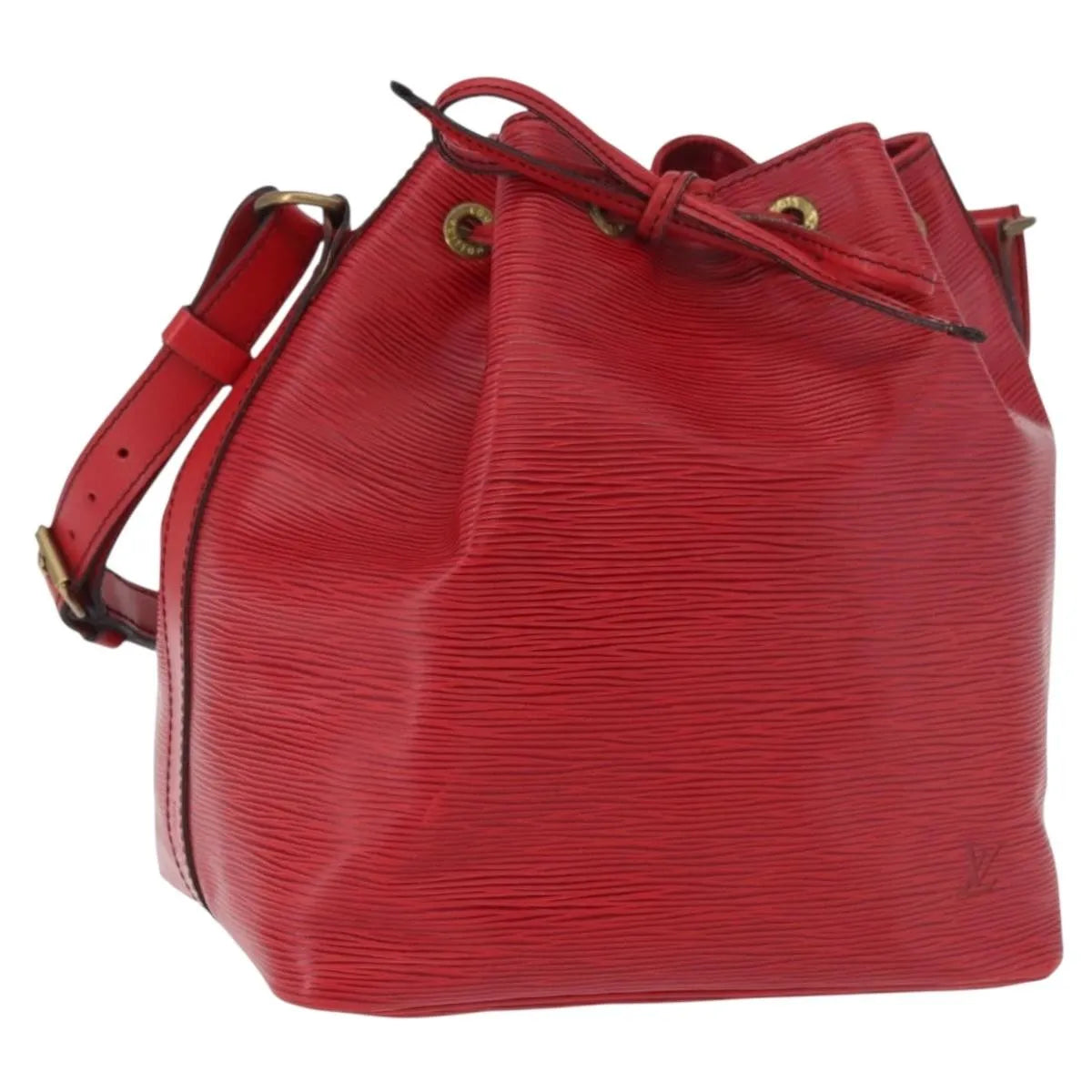 Louis Vuitton Petit Noe Epi Leather, Red, Leather, Shoulder Bag