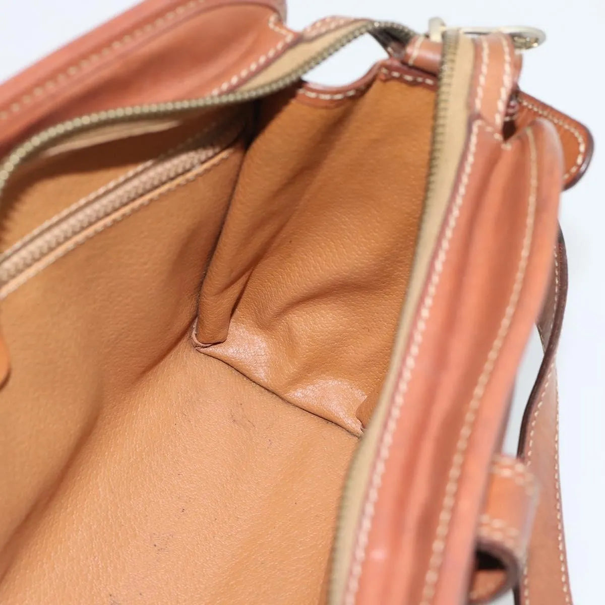 Celine Vintage Macadam Canvas and Leather, Beige, Canvas, Shoulder Bag