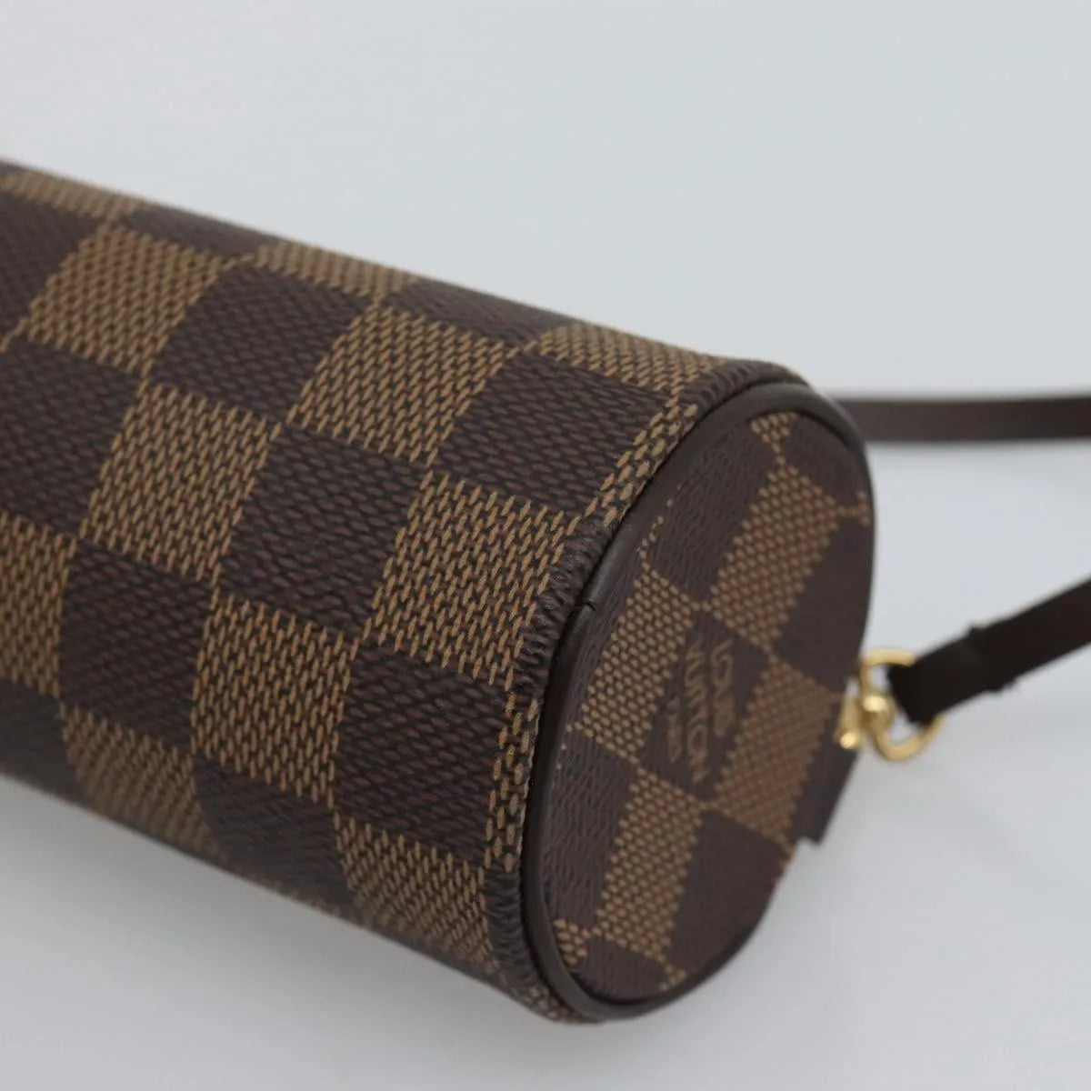 Louis Vuitton Papillon Pochette Damier Ebene, Brown, Canvas, Clutch