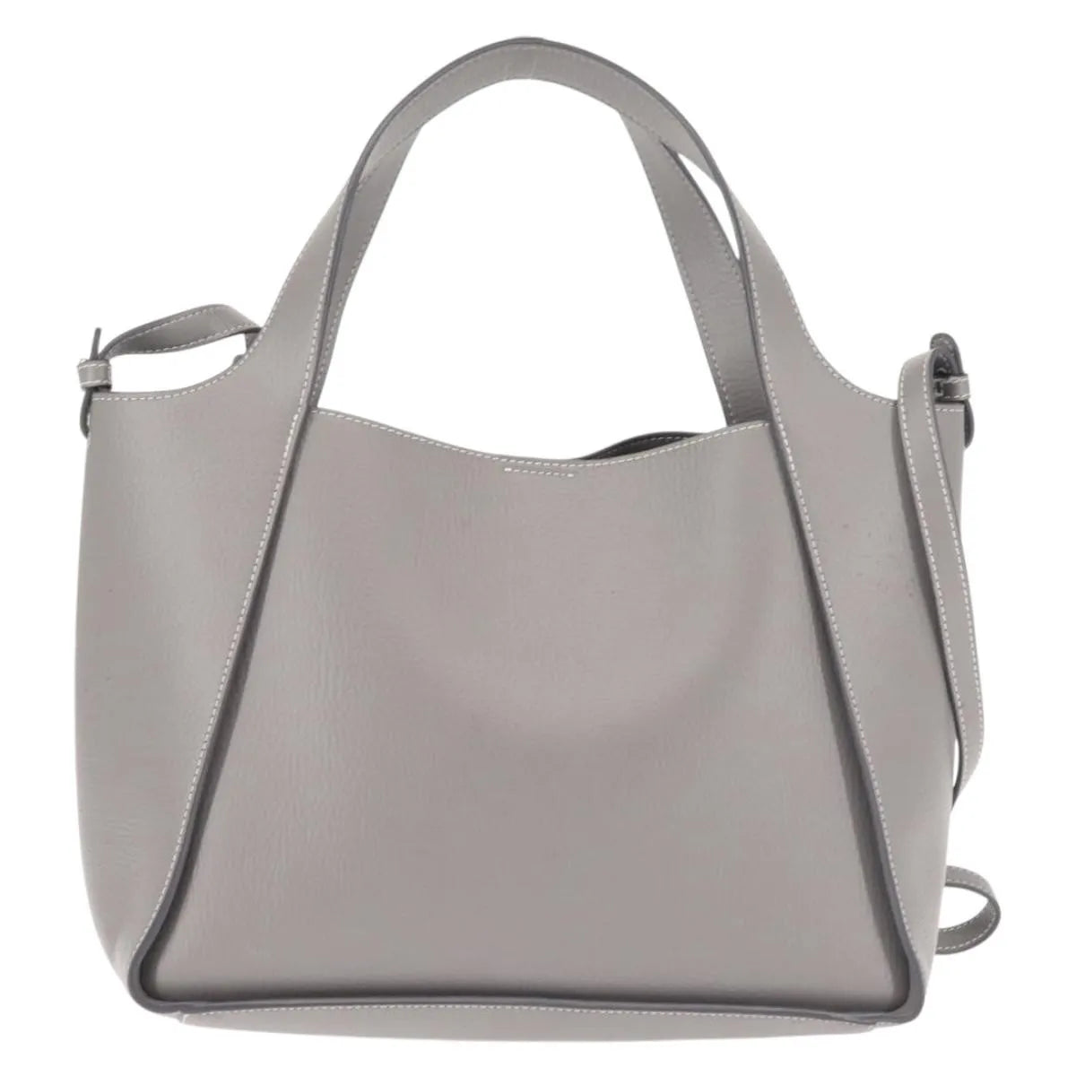 Stella McCartney Alter Tote Leather, Gray, Leather, Tote Bag