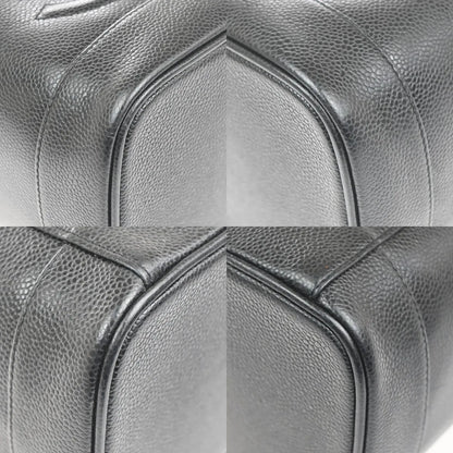 Chanel Vintage Timeless Cosmetic Case Caviar, Black, Leather, Handbag