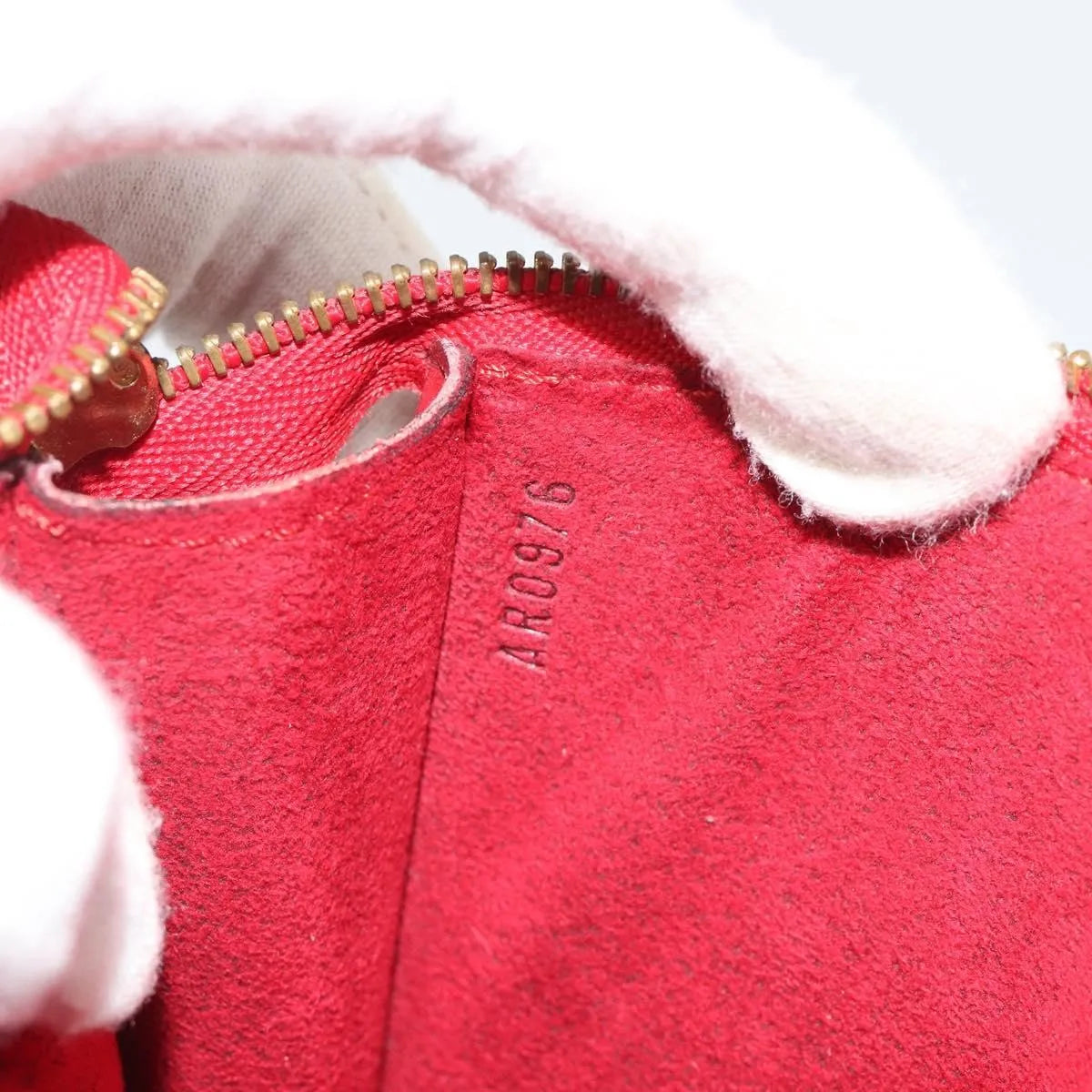 Louis Vuitton Pochette Accessoires Epi, Red, Leather, Clutch