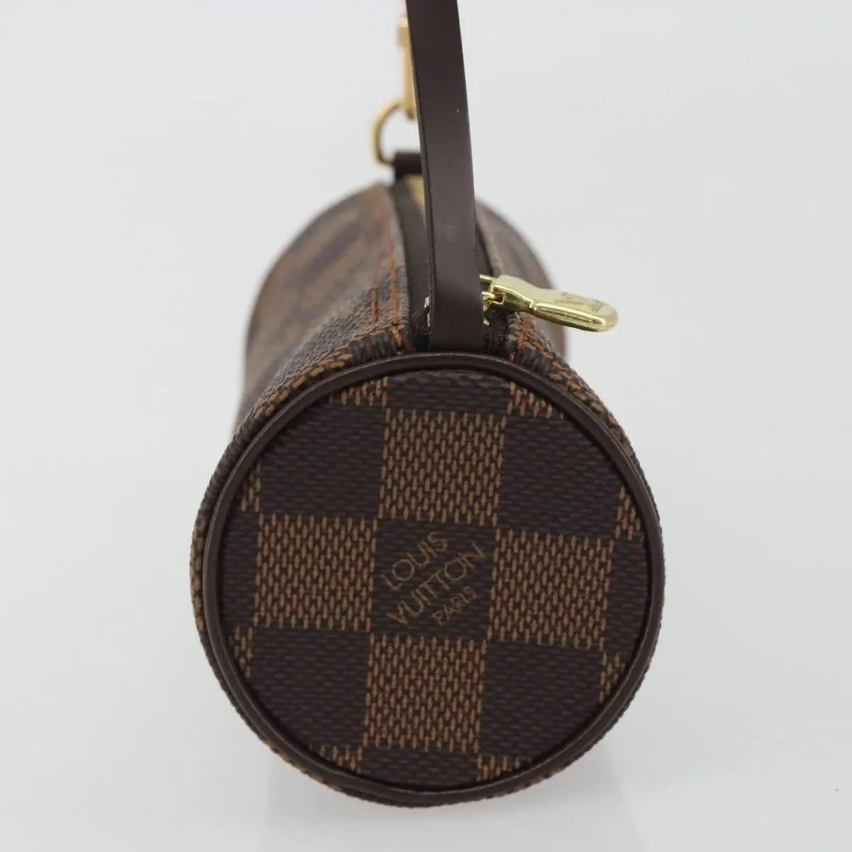 Louis Vuitton Papillon Pochette Damier Ebene, Brown, Canvas, Clutch