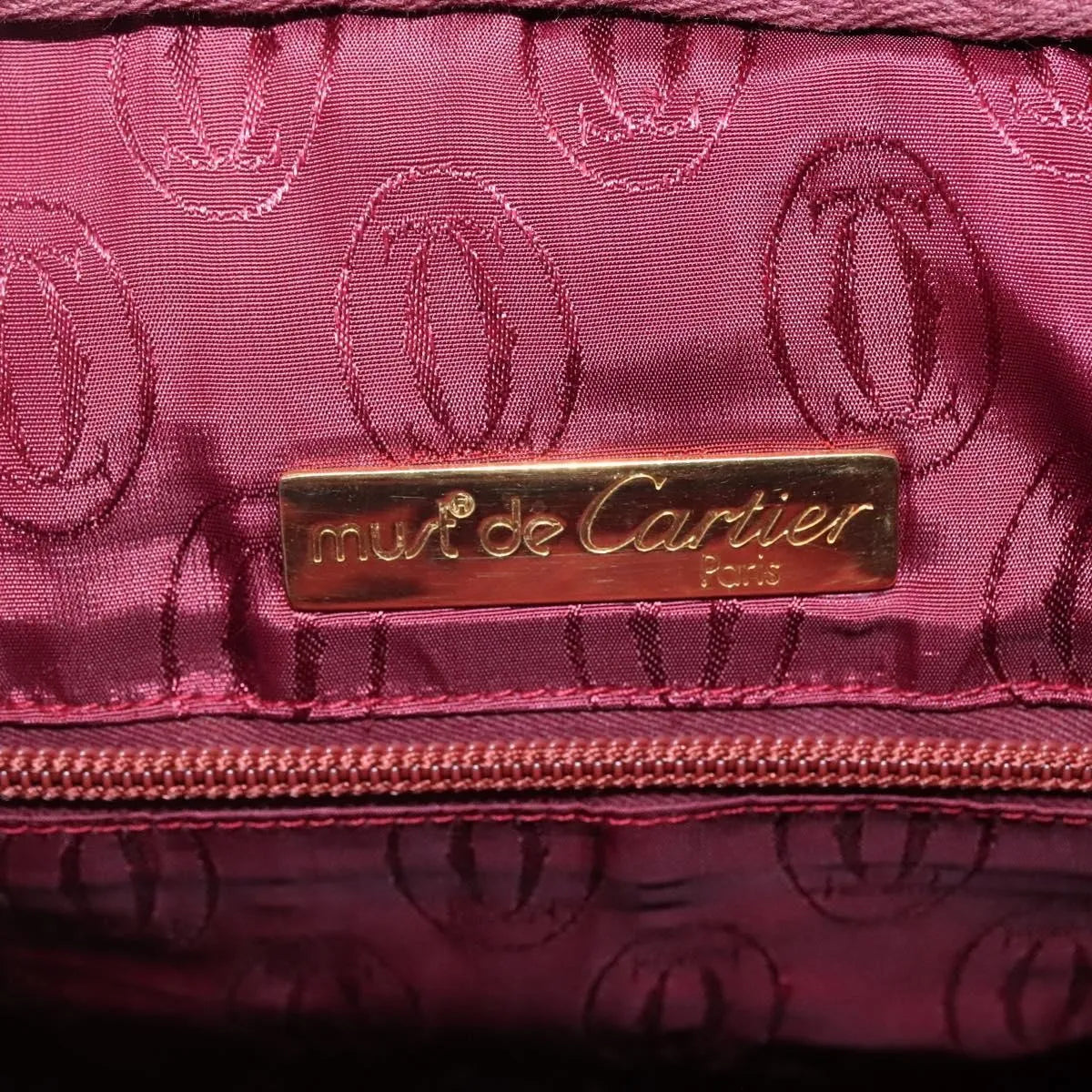 cartier Tasseled Must de Cartier Leather, Beige, Leather, Shoulder Bag