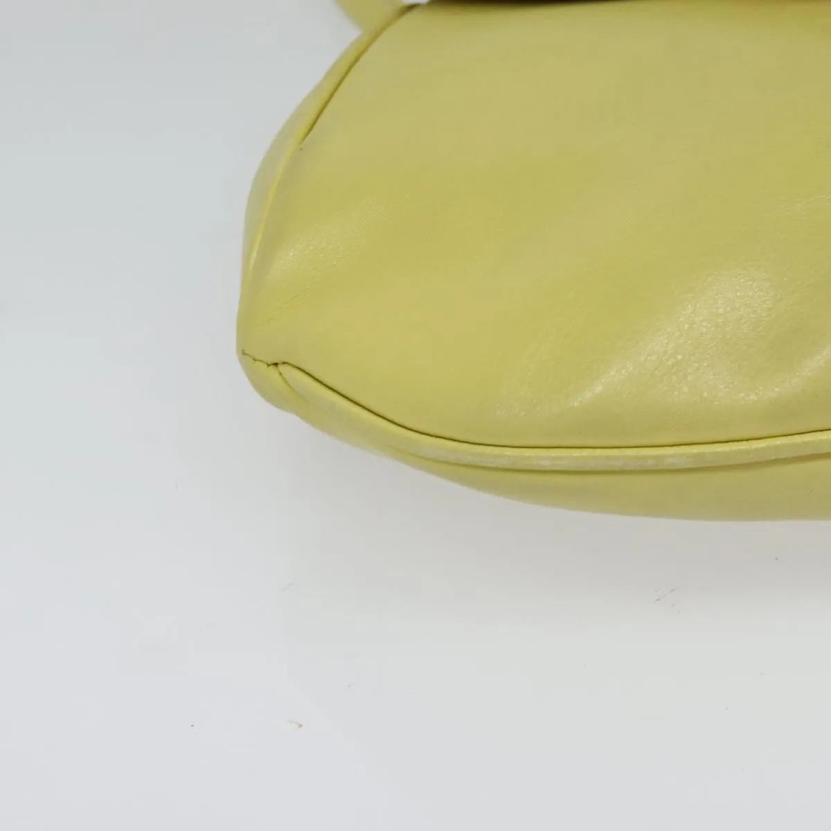 Celine Vintage Leather, Yellow, Leather, Shoulder Bag