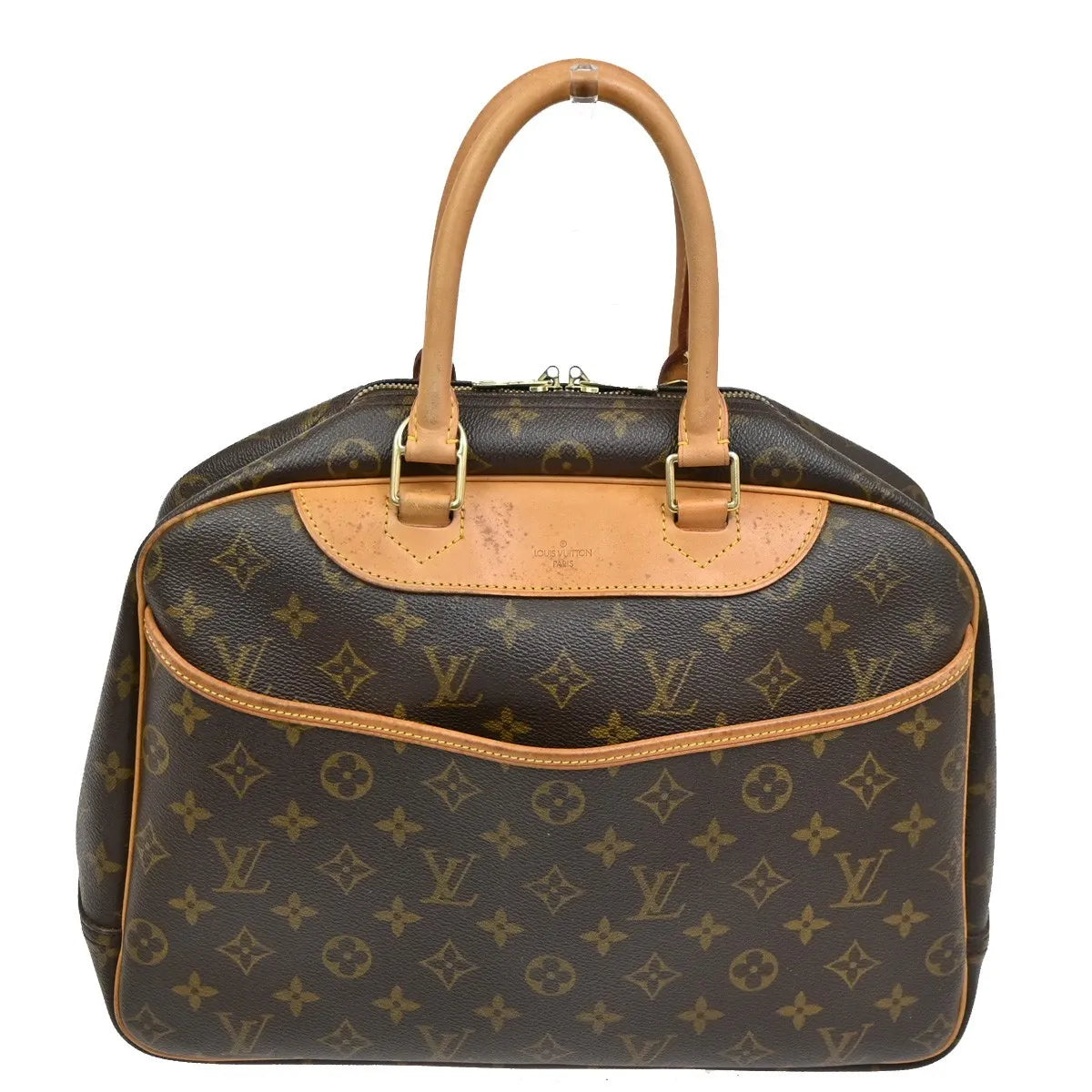 Louis Vuitton Deauville Monogram Canvas, Brown, Leather, Handbag