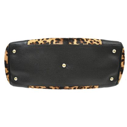 Gucci Bamboo Suede, Brown, Fur, Tote Bag