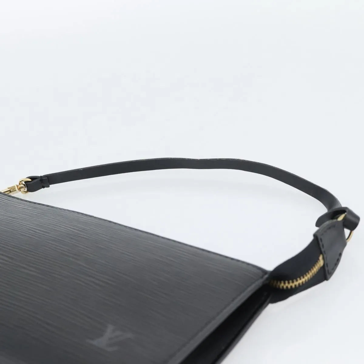 Louis Vuitton Pochette Accessoires Epi, Black, Leather, Clutch