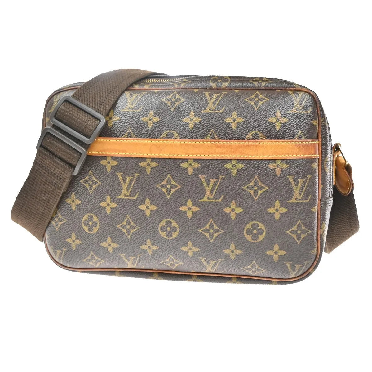 Louis Vuitton Reporter Monogram Canvas, Brown, Canvas, Shoulder Bag