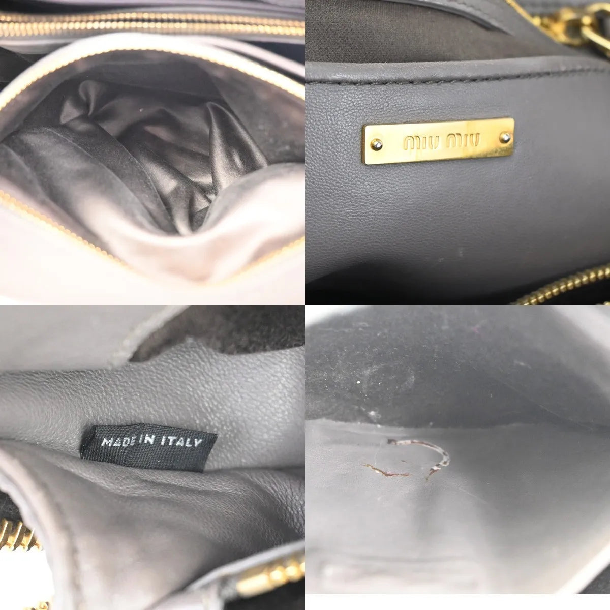 Miu Miu Madras Bowler Matelasse Leather, Purple, Leather, Handbag