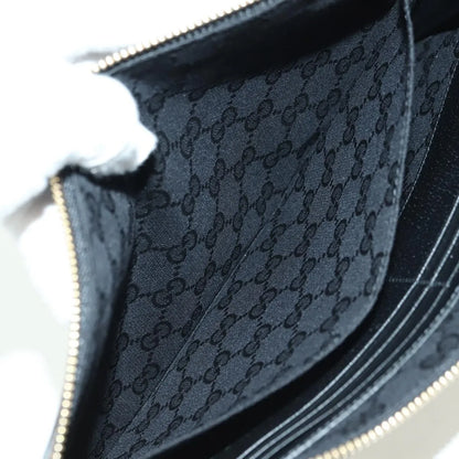 Gucci Horsebit 1955 GG Canvas and white leather, Black, Leather, Clutch