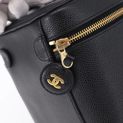 Chanel Vintage Timeless Vanity Case Caviar, Black, Calfskin, Handbag