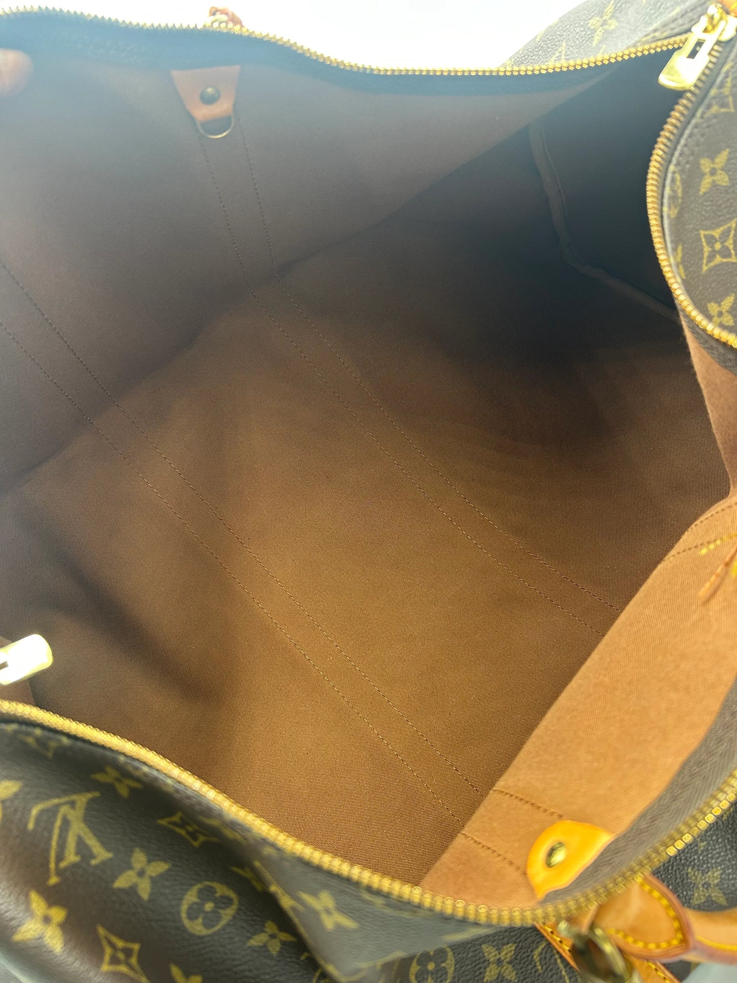 Louis Vuitton Keepall Monogram Canvas, Brown, Canvas, Travel Bag