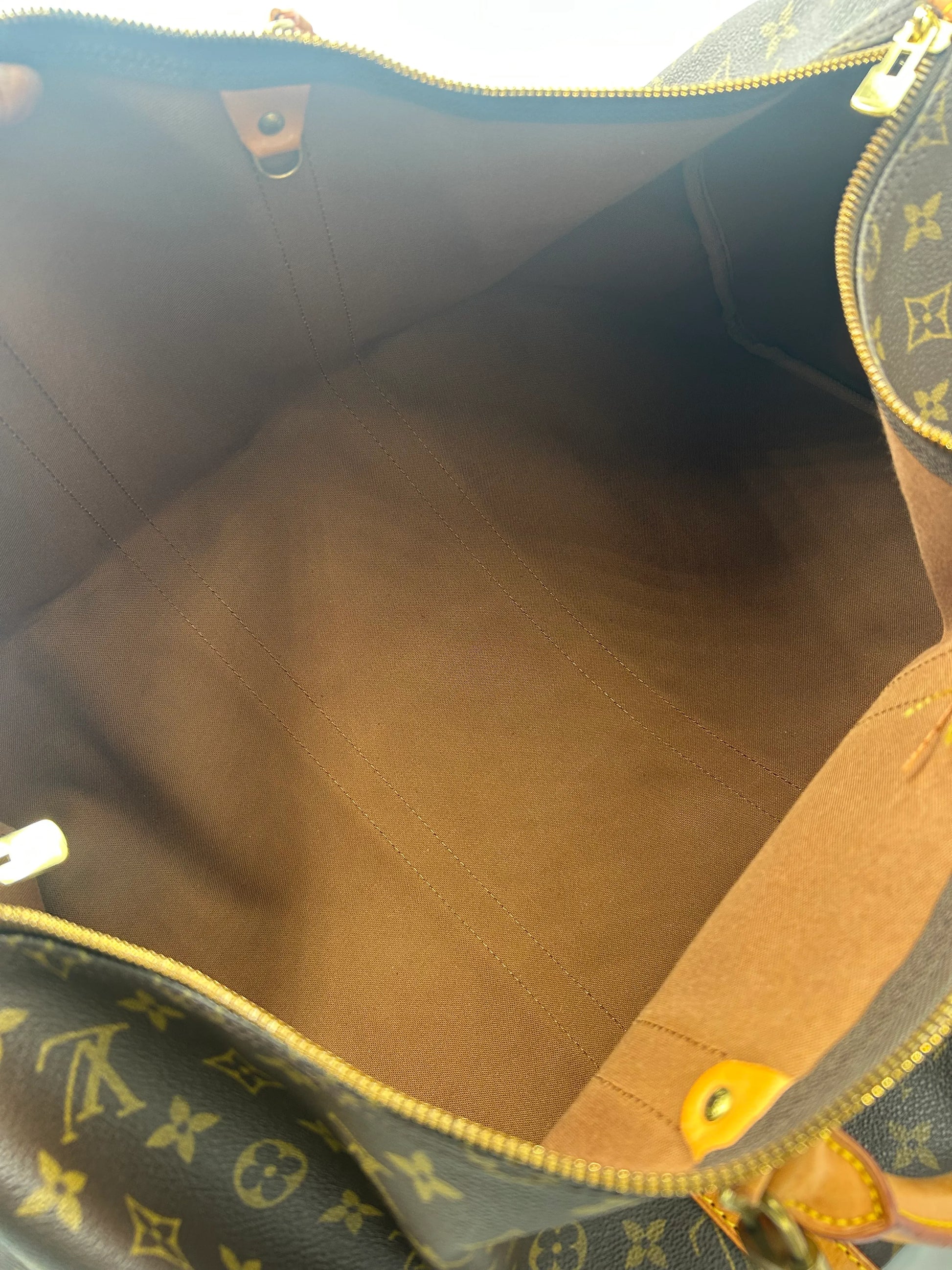 Louis Vuitton Keepall Monogram Canvas, Brown, Canvas, Travel Bag