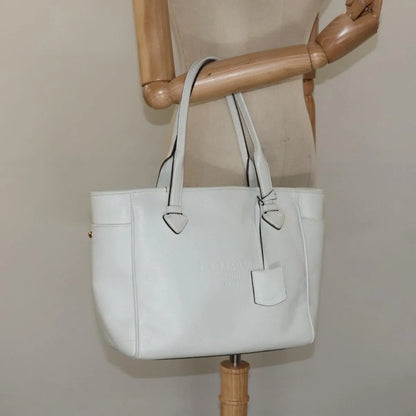 Loewe Heritage Tote Leather, White, Leather, Tote Bag