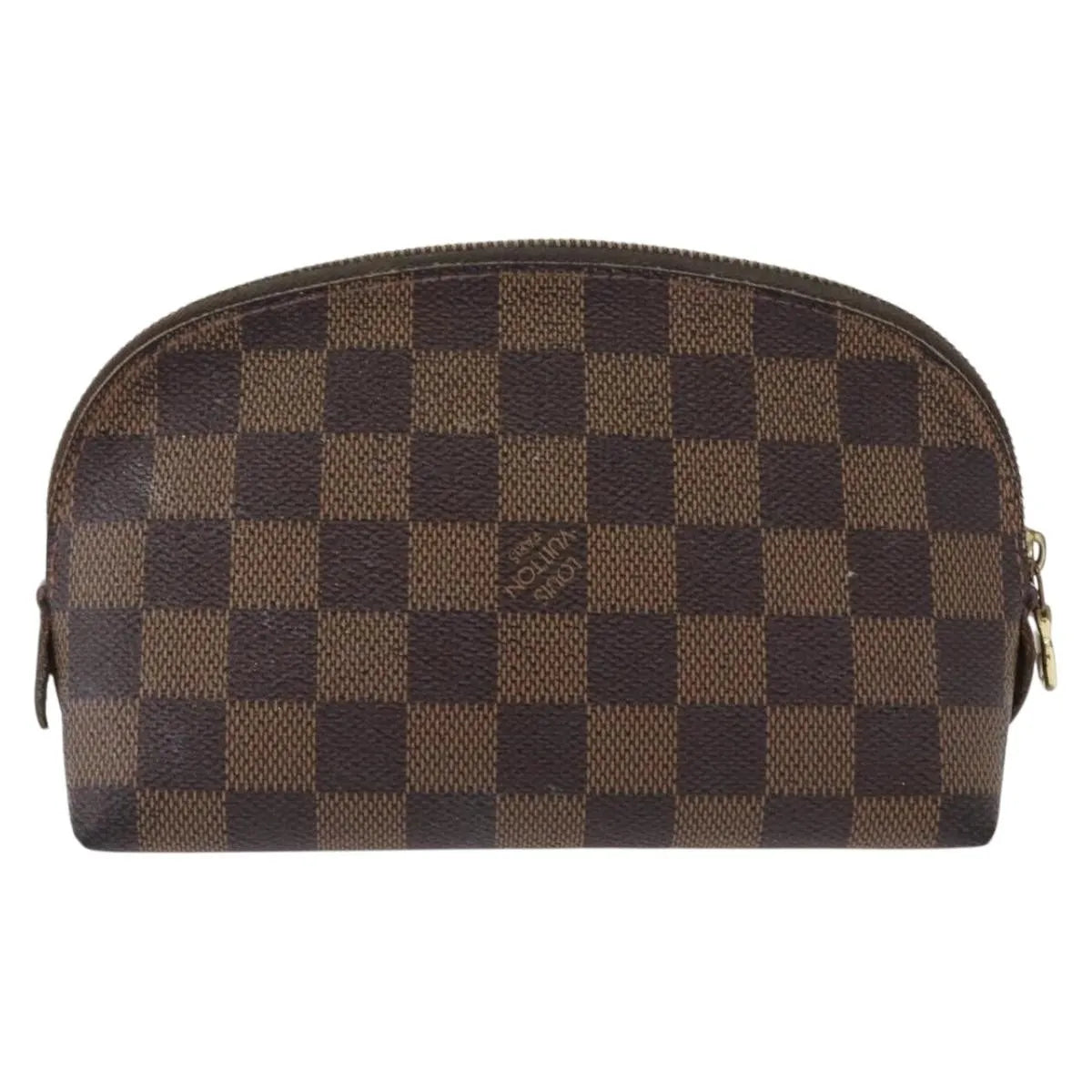 Louis Vuitton Cosmetic Damier, Brown, Canvas, Clutch