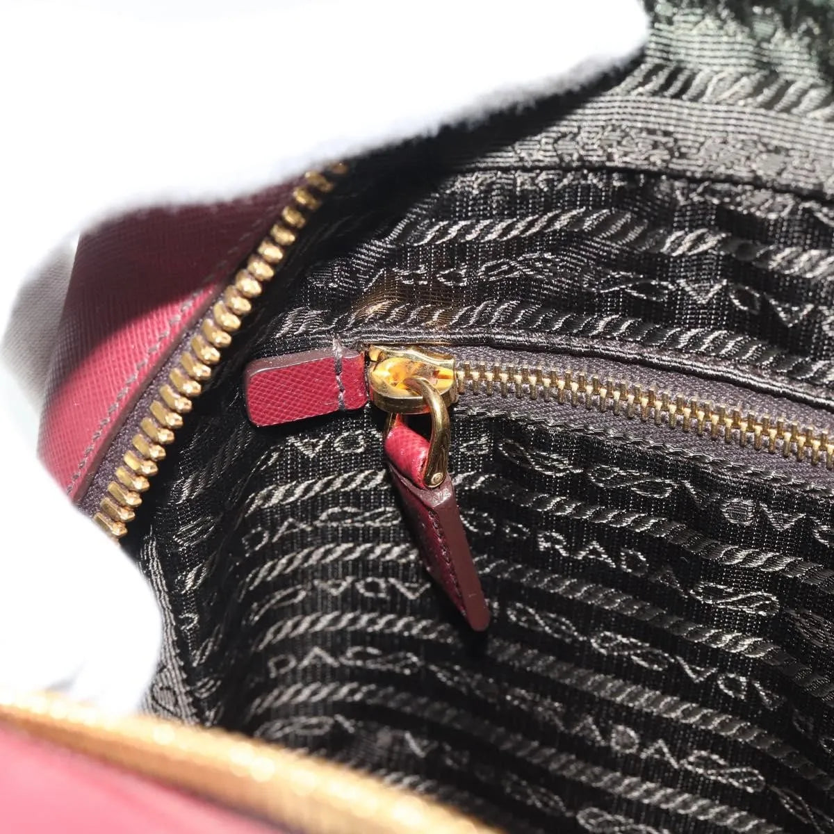 Prada Bauletto Saffiano Leather, Red, Leather, Handbag