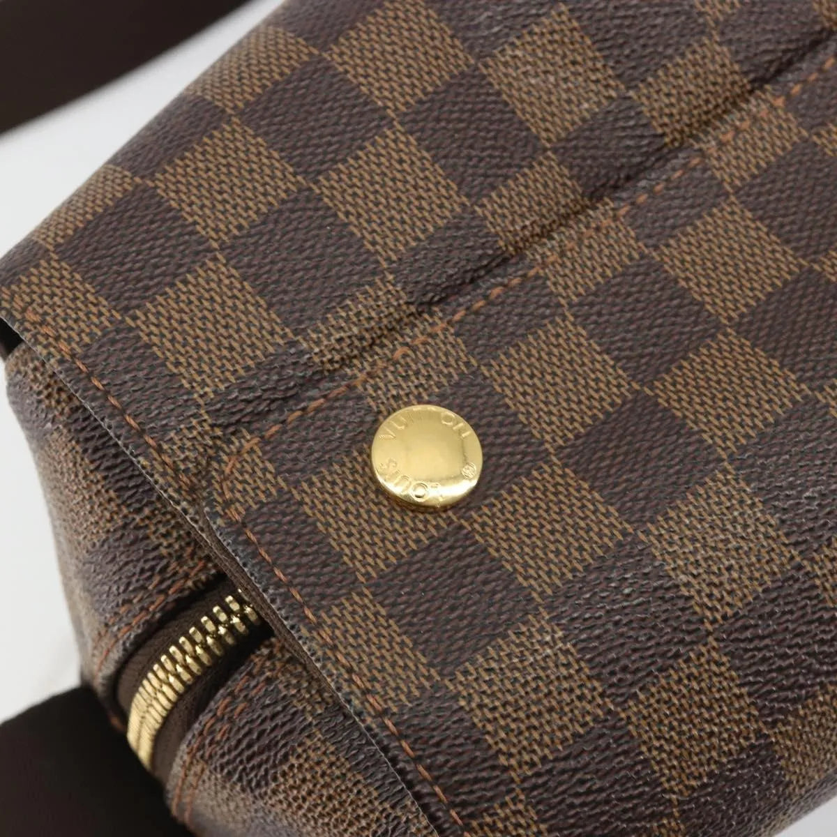 Louis Vuitton Naviglio Damier, Brown, Canvas, Shoulder Bag