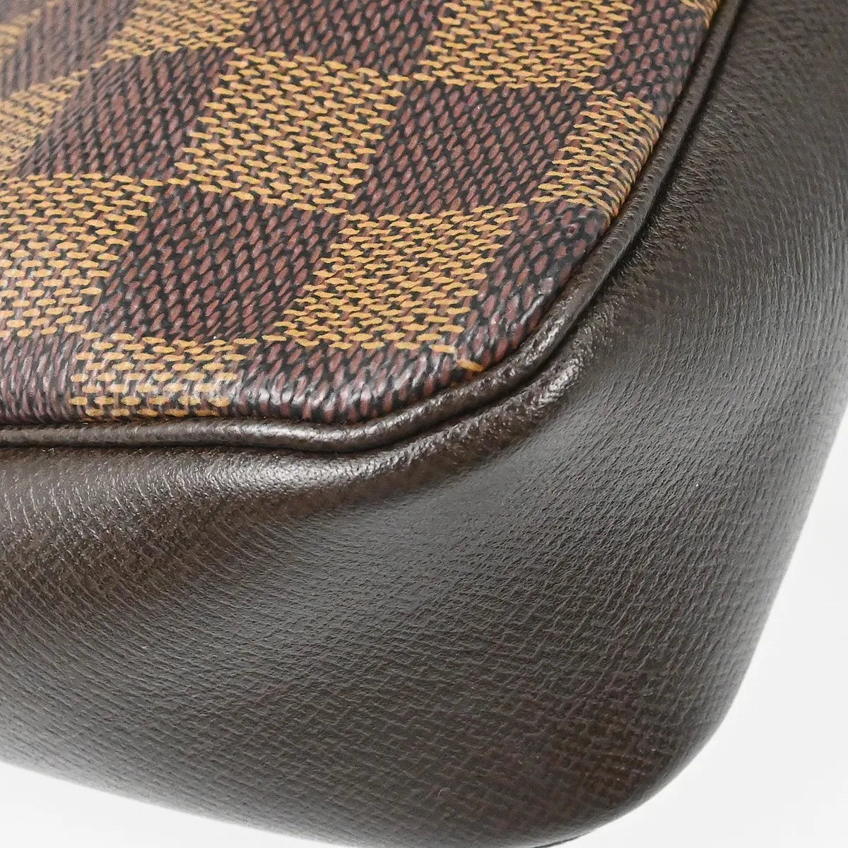 Louis Vuitton Trousse Make Up Damier, Brown, Canvas, Clutch