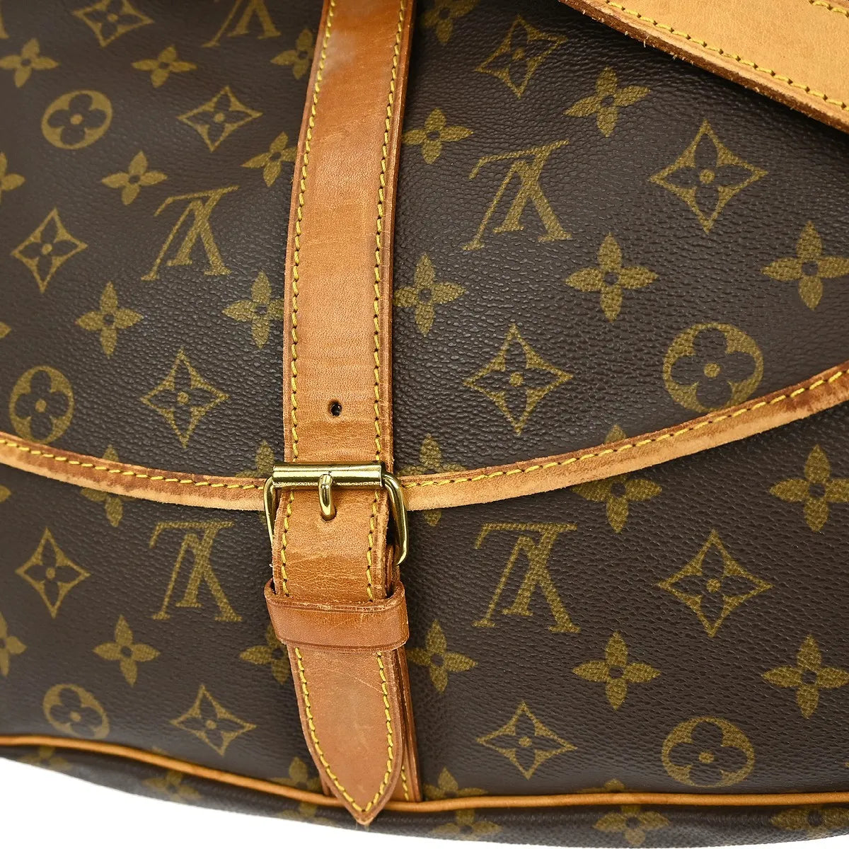 Louis Vuitton Saumur Monogram, Brown, Canvas, Shoulder Bag