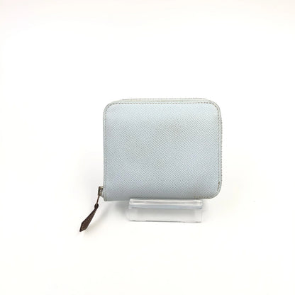 Hermes Azap Zip Around Silk'in Epsom, Blue, Leather, Wallet
