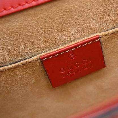 Gucci Sylvie Leather, Red, Leather, Shoulder Bag
