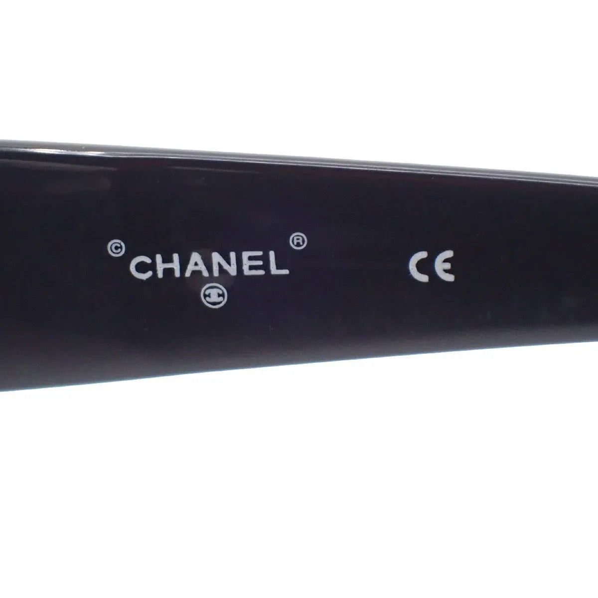Chanel CHANEL Logo Sunglasses Eye Wear Plastic, Black, Plastic, Sunglasses