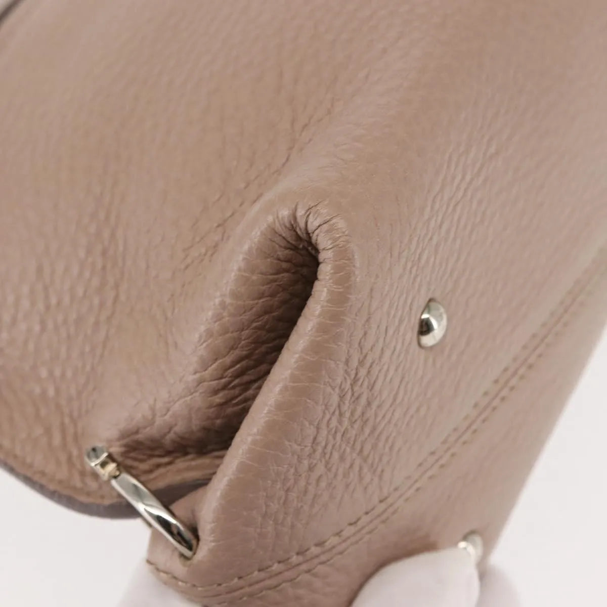 Salvatore Ferragamo Sofia Satchel Grainy Leather, Beige, Leather, Handbag