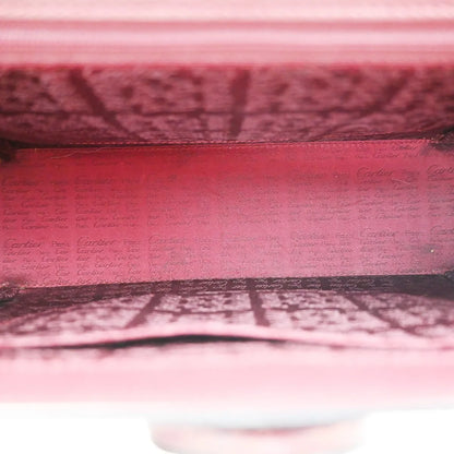 Cartier Must De Cartier Leather, Burgundy, Leather, Handbag