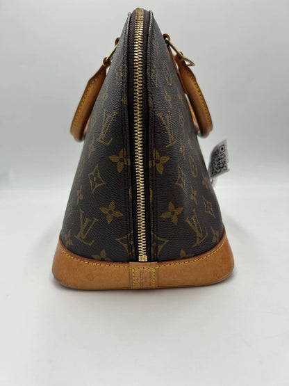 Louis Vuitton Alma Monogram Canvas, Brown, Canvas, Handbag