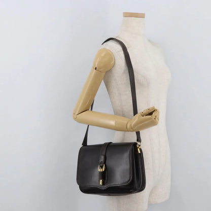 Gucci Vintage Leather, Brown, Leather, Shoulder Bag