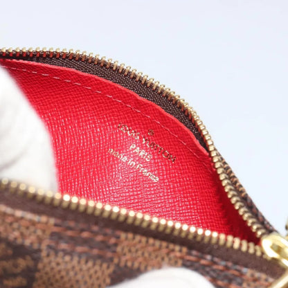 Louis Vuitton Papillon Pochette Damier Ebene, Brown, Canvas, Clutch