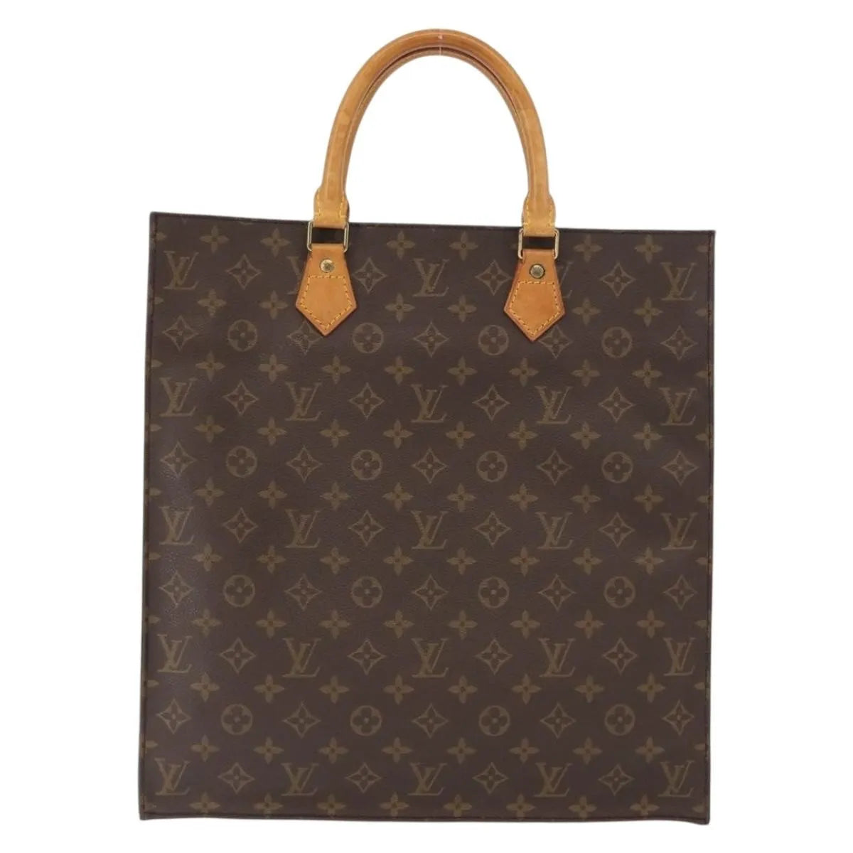 Louis Vuitton Sac Plat Monogram, Brown, Canvas, Tote Bag