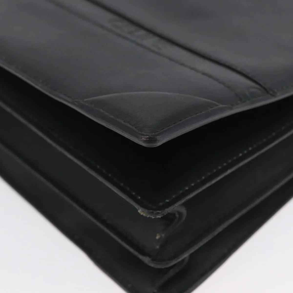Celine Vintage Leather, Black, Leather, Shoulder Bag