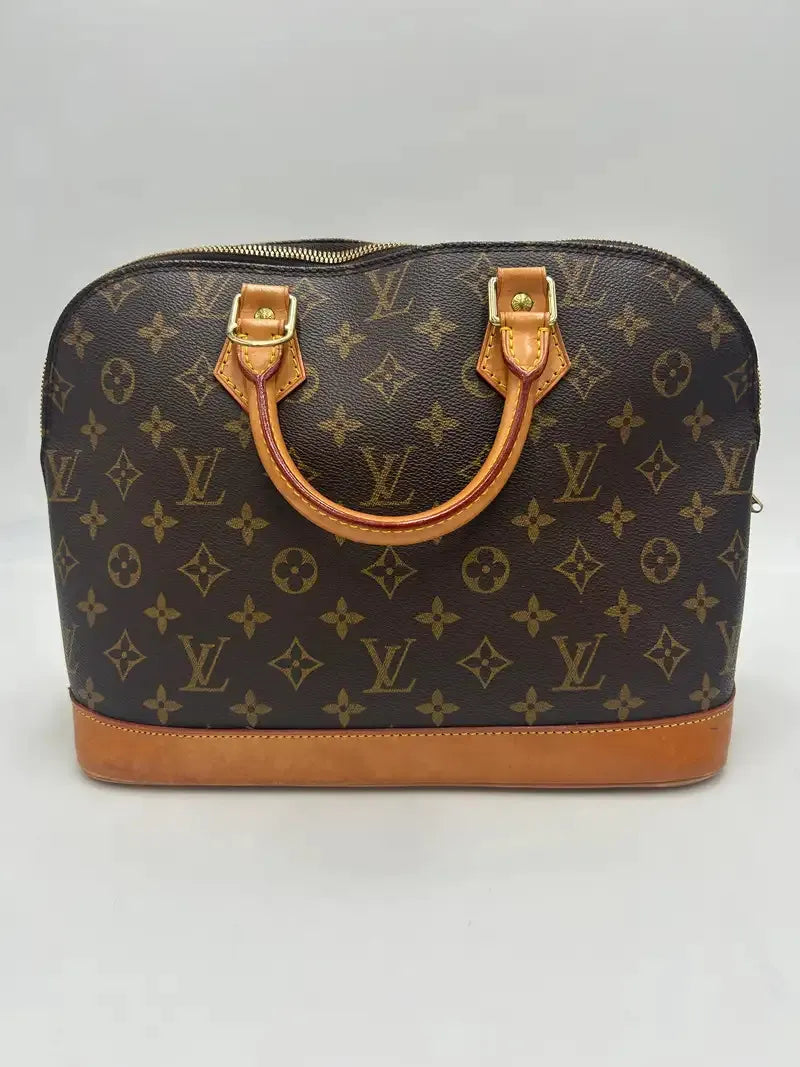 Louis Vuitton Alma Monogram Canvas, Brown, Canvas, Handbag